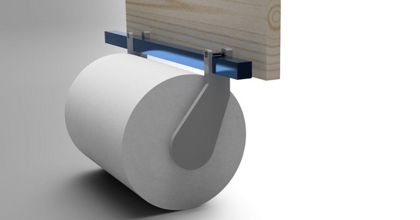 jumbo paper towel hanger alu extrusion kamil kaleta download free stl model printablescom 3d models household kitchen papertowelholder 3d print model - Mito3D