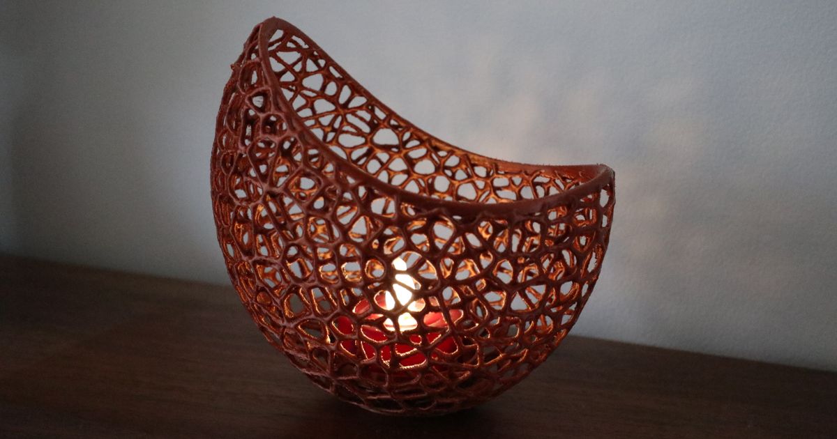 filigree double wall tealight holder clivebradshaw download free stl model printablescom 3d models household decor 3D print model - Mito3D