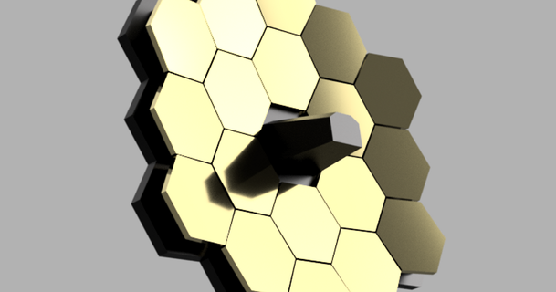 james webb space telescope jwst - keychain theigormc download free stl model printablescom 3d models art & design designs jameswebb mirror 3d print model - Mito3D