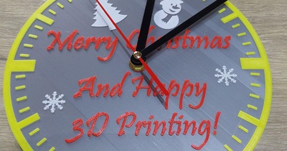 christmas clock pesadilla download free stl model printablescom 3d models seasonal designs winter & year's wall faceplate 3d print model - Mito3D