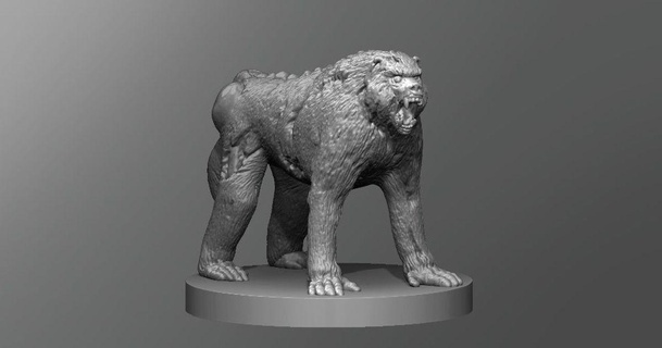 zombie baboon schlossbauer download free stl model printablescom 3d models toys & games outdoor dnd dungeonsanddragons tabletop 3d print model - Mito3D