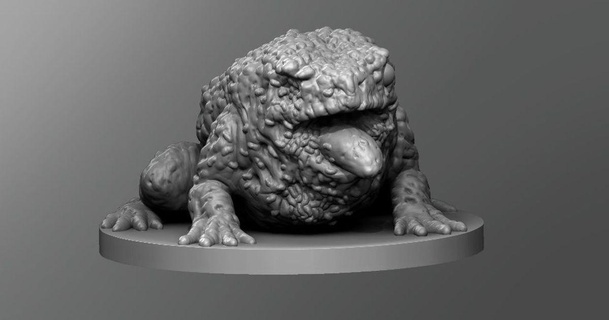 zombie giant toad schlossbauer download free stl model printablescom 3d models toys & games outdoor dnd dungeonsanddragons tabletop 3d print model - Mito3D