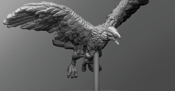 zombie giant vulture schlossbauer download free stl model printablescom 3d models toys & games outdoor dnd dungeonsanddragons tabletop 3d print model - Mito3D