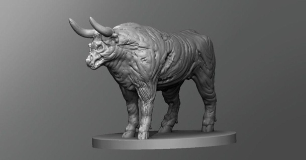 zombie bull schlossbauer download free stl model printablescom 3d models toys & games outdoor dnd dungeonsanddragons tabletop 3d print model - Mito3D