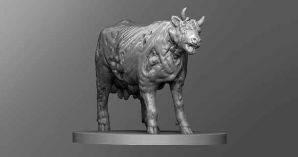 zombie cow schlossbauer download free stl model printablescom 3d models toys & games outdoor dnd dungeonsanddragons tabletop 3d print model - Mito3D