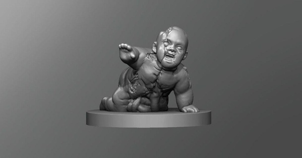 zombie baby schlossbauer download free stl model printablescom 3d models toys & games outdoor dnd dungeonsanddragons tabletop 3d print model - Mito3D