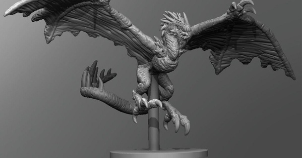 winged wretch schlossbauer download free stl model printablescom 3d models toys & games outdoor dnd dungeonsanddragons tabletop 3d print model - Mito3D