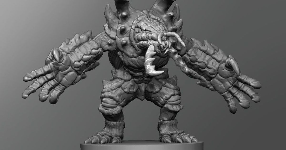 umber Hulk schlossbauer indir Bedava stl model printablescom 3d modeller oyuncaklar oyunlar dış mekan dnd Zindanlar Ejderhalar masaüstü 3D print model - Mito3D