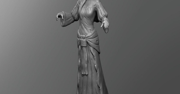 medieval weeping woman schlossbauer download free stl model printablescom 3d models toys & games outdoor dnd dungeonsanddragons tabletop 3d print model - Mito3D