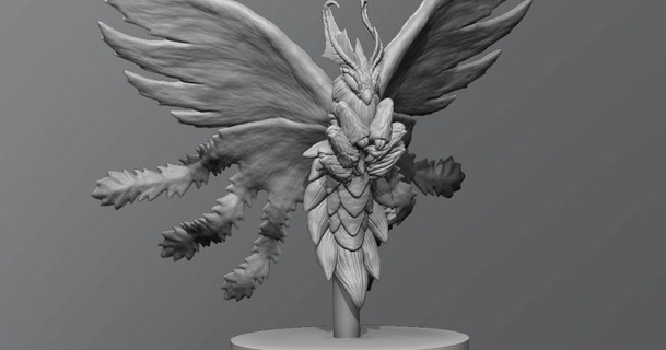 phoenix moth schlossbauer download free stl model printablescom 3d models toys & games outdoor dnd dungeonsanddragons insect tabletop 3d print model - Mito3D