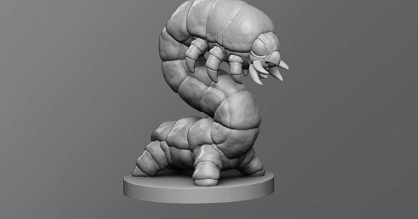 snapping caterpillar schlossbauer download free stl model printablescom 3d models toys & games outdoor dnd dungeonsanddragons enemy insect tabletop 3d print model - Mito3D