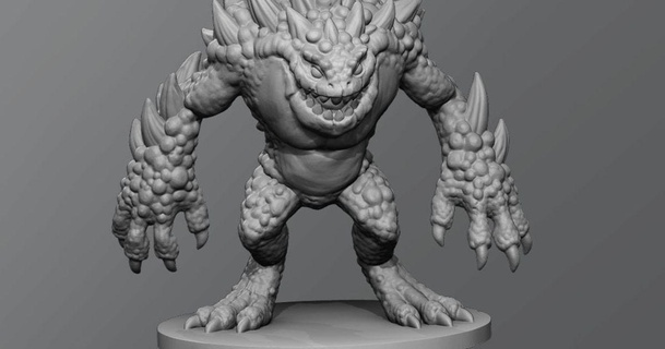 hezrou schlossbauer download free stl model printablescom 3d models toys & games outdoor dnd dungeonsanddragons monster tabletop 3d print model - Mito3D