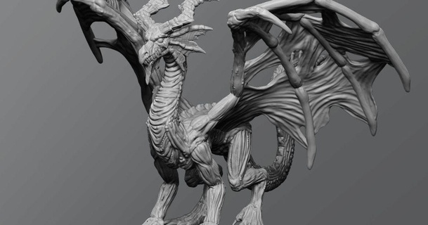 Untote Drachen Schloßbauer download frei stl Modell Printablescom 3d Modelle Spielzeuge Spiele draussen Verliese Feind Monster Pfadfinder 3d print model - Mito3D