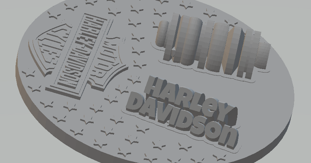 Harley Davidson béquille tampon empreintes pois Télécharger libre stl modèle imprimablescom 3d modèles loisir fabricants automobile bicyclette moto 3d print model - Mito3D