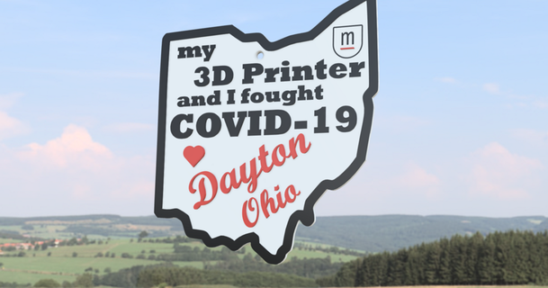 Dayton 3d stampa ppe commemorativo placca mmu versione carefundae Scarica gratuito stl modello printablescom Modelli arte design disegni 3d print model - Mito3D