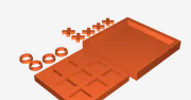 tik tac ayak parmağı aslanlarla indir Bedava stl model printablescom 3d modeller oyuncaklar oyunlar basit Tictactoe 3d print model - Mito3D
