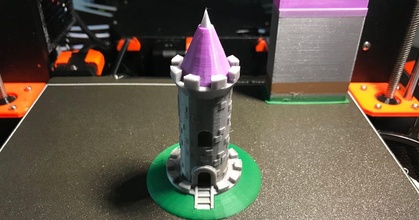 castelo torre multicolorido multimaterial Mathieu baixar livre stl modelo printablescom 3d modelos brinquedos jogos 3d print model - Mito3D
