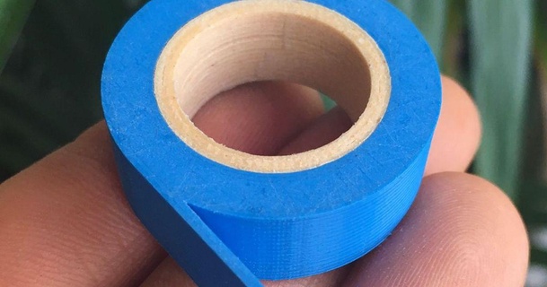 blue painter's tape duct filament swatch baschz leeft download free stl model printablescom 3d models printers test 3dminiatures 3mtape adhesion baschzleeft 3d print model - Mito3D