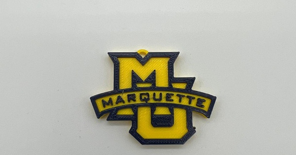 Marquette logo anahtarlık ar3dprints indir Bedava stl model printablescom 3d modeller Sanat tasarım 2d tabaklar logolar kolej Futbol 3d print model - Mito3D