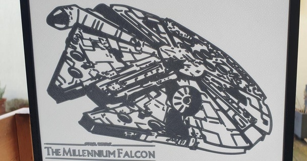 millennium falcon stefan download free stl model printablescom 3d models art & design 2d plates logos millenniumfalcon starwars 3d print model - Mito3D