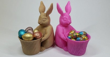 Ostern Hase Spielzeug Topf Pflanzer max funner download frei stl Modell Printablescom 3d Modelle Spielzeuge Spiele Holzfüllung 3d print model - Mito3D