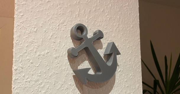 wall mounted anchor ri3del download free stl model printablescom 3d models art & design designs angeln anker boat decoration 3d print model - Mito3D