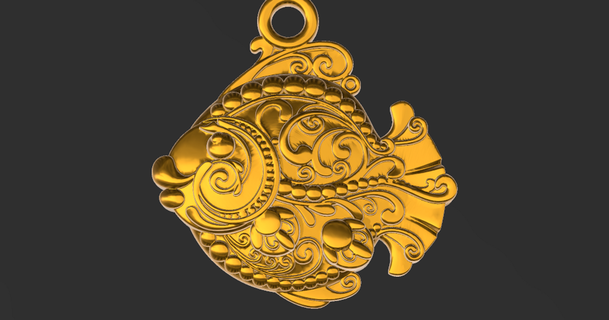 fish charm peter farell download free stl model printablescom 3d models fashion accessories earrings necklace 3d print model - Mito3D