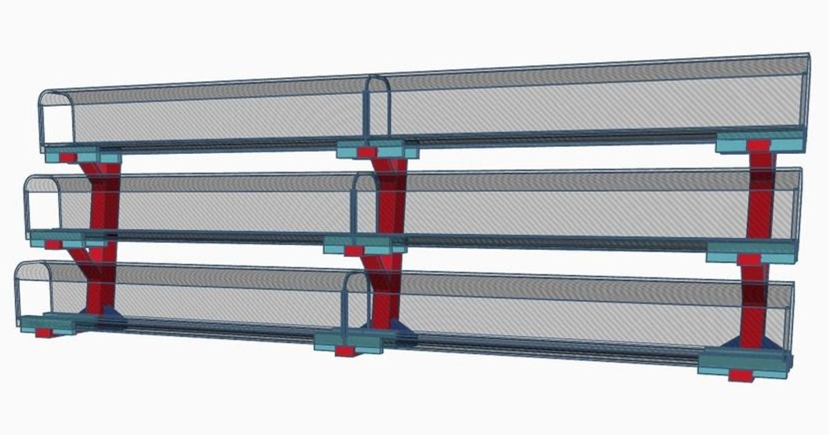 monitor estante soporte 9mm escala pista modelo trenes Rmpel descargar gratis stl imprimiblescom 3d modelos pasatiempo hacedores ideas Fleischmann minitrix tren 3D print model - Mito3D