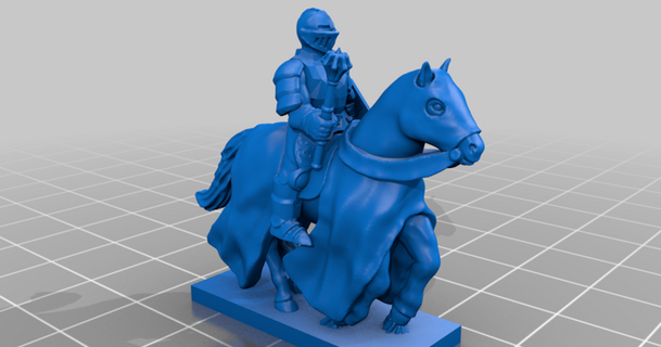 late middle ages - generic heavy cavalry guy montag download free stl model printablescom 3d models toys & games 20mm 25mm historical knight 3d print model - Mito3D
