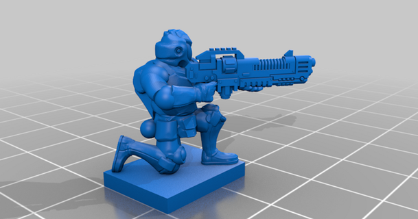 future - generic space infantry troops guy montag download free stl model printablescom 3d models toys & games 172 20mm 25mm astronaut commander 3d print model - Mito3D
