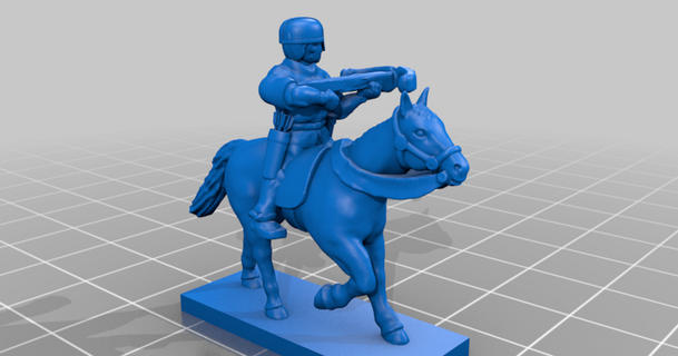 middle ages - generic light cavalry militia guy montag download free stl model printablescom 3d models toys & games 20mm 25mm bow cavalryarcher 3d print model - Mito3D
