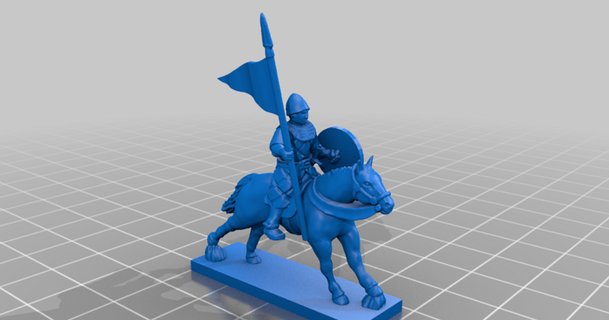 middle ages - generic city cavalry militia guy montag download free stl model printablescom 3d models toys & games 20mm 25mm commander historical 3d print model - Mito3D