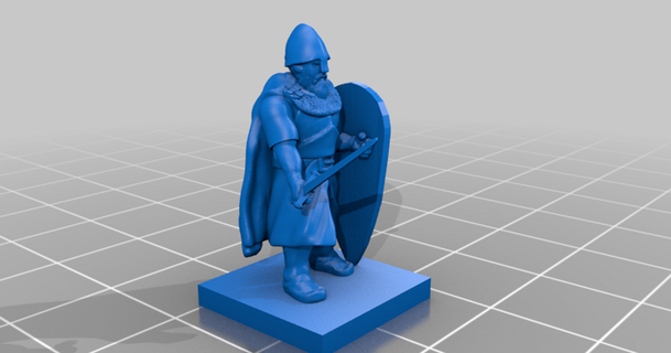 middle ages - generic feudal militia 2 guy montag download free stl model printablescom 3d models toys & games 20mm 25mm axe axeman commander 3d print model - Mito3D