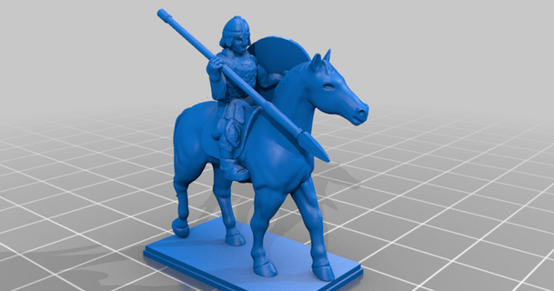 tarde antigüedad romano medio caballería chico lunes descargar gratis stl modelo imprimiblescom 3d modelos juguetes juegos 20mm 25mm comandante histórico 3d print model - Mito3D