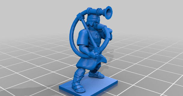 tarde antigüedad romano medio infantería mando chico lunes descargar gratis stl modelo imprimiblescom 3d modelos juguetes juegos 20mm 25mm comandante histórico 3d print model - Mito3D