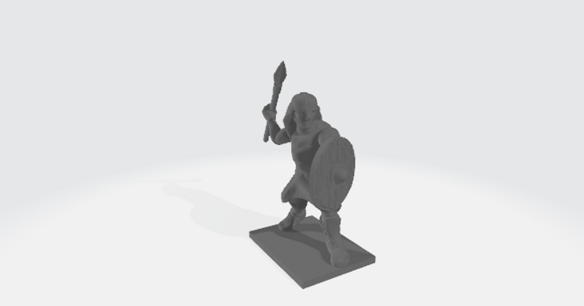 antiguidade gótico médio infantaria cara feira baixar livre stl modelo printablescom 3d modelos brinquedos jogos 20mm 25mm bárbaro histórico 3D print model - Mito3D