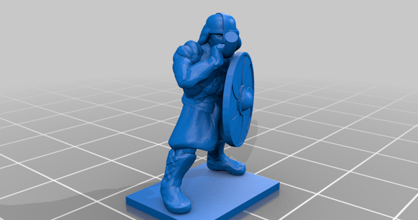 late antiquity - gothic heavy infantry command guy montag download free stl model printablescom 3d models toys & games 20mm 25mm barbarian commander historical 3d print model - Mito3D