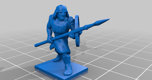 late antiquity - gothic heavy infantry guy montag download free stl model printablescom 3d models toys & games 20mm 25mm axe barbarian historical 3d print model - Mito3D