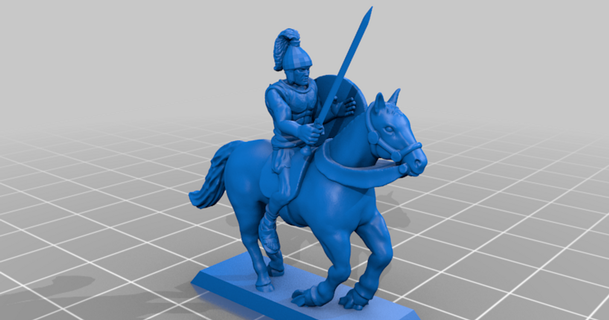 classical antiquity - roman medium cavalry guy montag download free stl model printablescom 3d models toys & games 20mm 25mm historical 3d print model - Mito3D