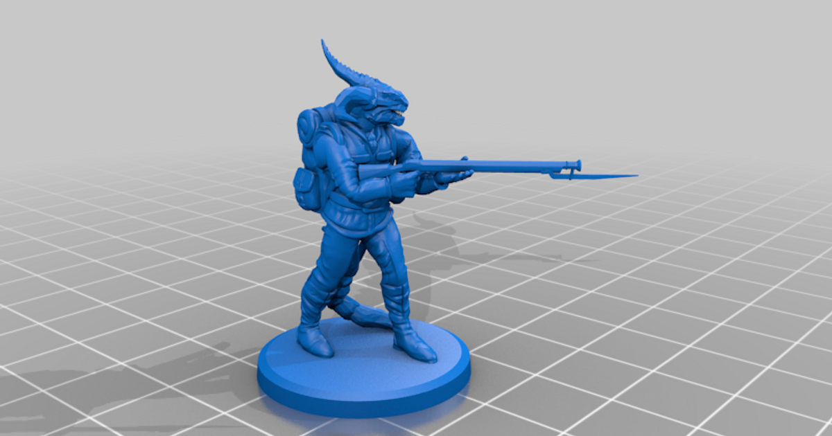 dragonborn infantry soldiers guy montag download free stl model printablescom 3d models toys & games 28mm dnd dndminiature dungeonsanddragons 3D print model - Mito3D