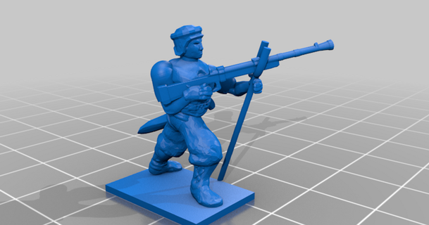 middle renaissance - imperial roman light musketeers guy montag download free stl model printablescom 3d models toys & games 20mm 25mm fantasy infantry medieval 3d print model - Mito3D