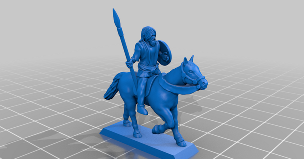 classical antiquity - roman illyrian light cavalry guy montag download free stl model printablescom 3d models toys & games 20mm 25mm historical javelin 3d print model - Mito3D