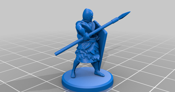 early antiquity - sumerian heavy infantry guy montag download free stl model printablescom 3d models toys & games 20mm 25mm historical spearman 3d print model - Mito3D