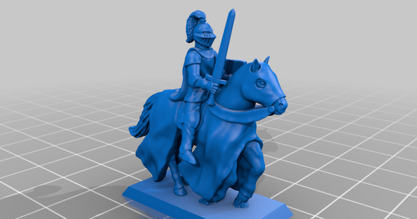 generic medieval knight cavalry command guy montag download free stl model printablescom 3d models toys & games 20mm 25mm commander historical 3d print model - Mito3D