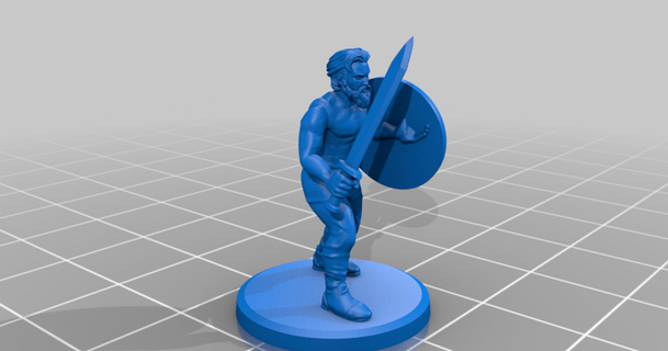 classical antiquity - northern barbarian swordmen guy montag download free stl model printablescom 3d models toys & games 20mm 25mm historical infantry 3d print model - Mito3D