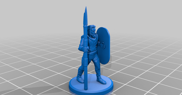 classical antiquity - northern barbarian spearmen guy montag download free stl model printablescom 3d models toys & games 20mm 25mm historical infantry 3d print model - Mito3D