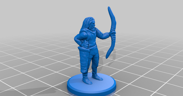 classical antiquity - northern barbarian bowmen guy montag download free stl model printablescom 3d models toys & games 20mm 25mm archer bow 3d print model - Mito3D