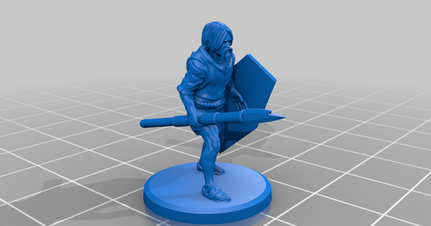 classical antiquity - barbarian spearmen guy montag download free stl model printablescom 3d models toys & games 20mm 25mm historical infantry 3d print model - Mito3D