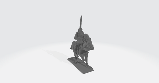 late antiquity - barbarian cavalry spears guy montag download free stl model printablescom 3d models toys & games 20mm 25mm historical 3d print model - Mito3D