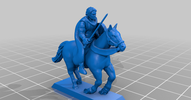 late antiquity - barbarian cavalry commander guy montag download free stl model printablescom 3d models toys & games 20mm 25mm 3d print model - Mito3D